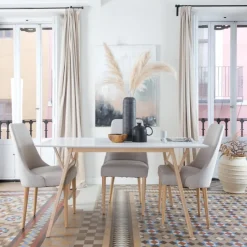 Banak Mesas De Comedor Y Salón^Aries Blanco/Blanco Decape