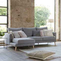 Banak Sofás Con Chaise Longue^Boss Gris