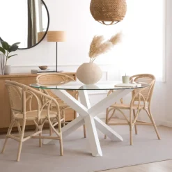 Banak Mesas De Comedor Y Salón^Carot Blanco