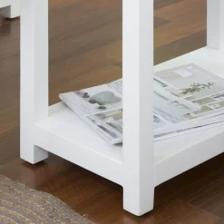 Banak Mesas De Escritorio Y Estudio^Damet Blanco Pincelado