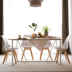Banak Mesas De Comedor Y Salón^Foster Roble Light/Lacado Blanco