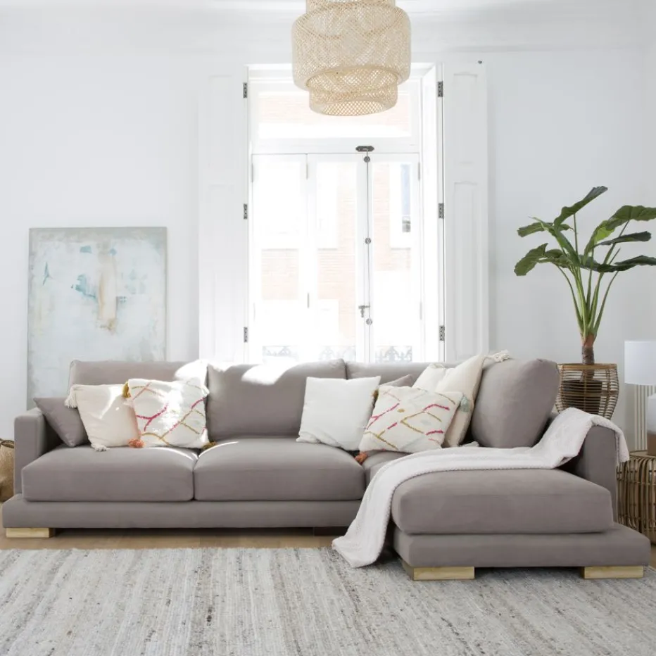 Banak Sofás Con Chaise Longue^Luxor Color Tejido Personalizable