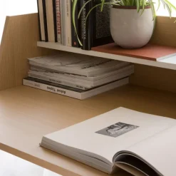 Banak Mesas De Escritorio Y Estudio^Matisse Roble Light/Lacado Blanco