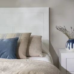 Banak Cabeceros De Madera^Sisal Blanco